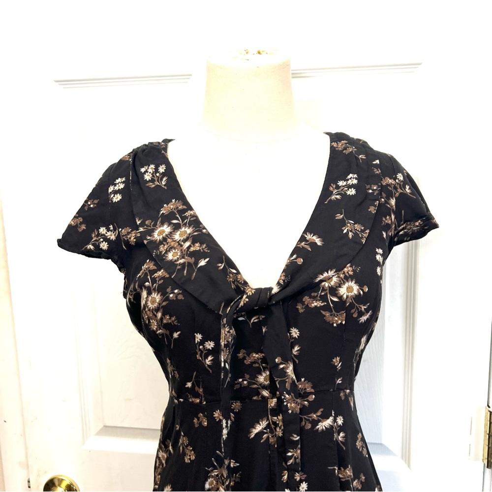 Denim & Supply Ralph Lauren Black Floral Mini Dress Size 6 - Picture 5 of 6